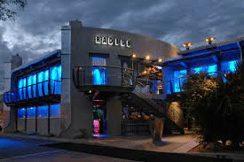 Modern nightclub sign with bold illuminated lettering, designed to attract attention and enhance venue visibility.